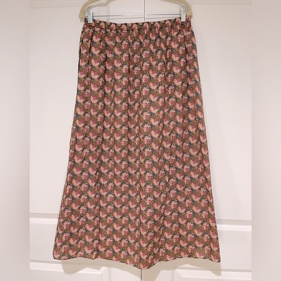 J.Crew, NWT Side slit Maxi skirt in Ratti Prism Floral 💯% cotton/pockets BG543 - Picture 4 of 12